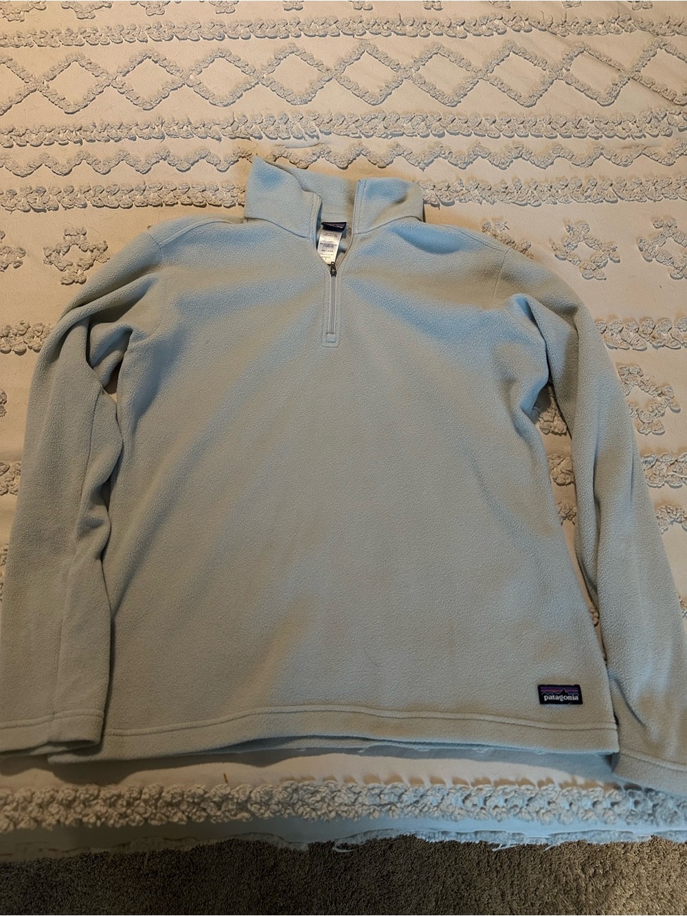 Patagonia womens Pale Blue Half-Zip Fleece Pullover